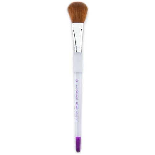 ROYAL BRUSH SG75MSS75 SOFT GRIP SYNTHETIC SABLE SHORT HANDLE WAVY OVAL MOP von Royal & Langnickel