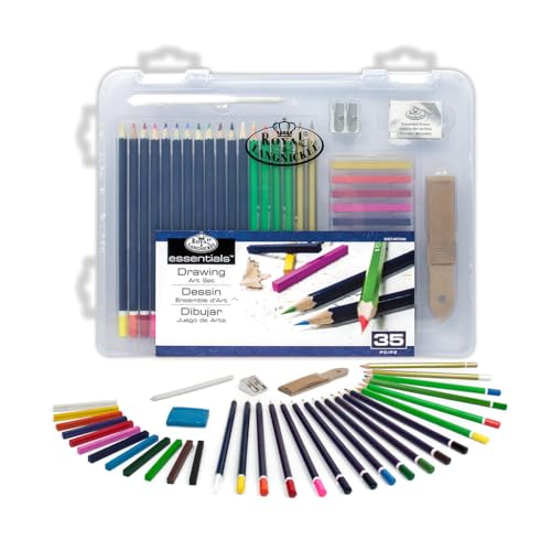 Royal & Langnickel RSET-ART3104 - Essentials Clear View, Small Kassette mit Zeichenstifen Set von Royal & Langnickel