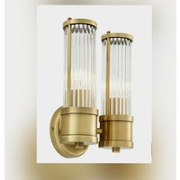Vintage Art Deco Licht Alte Lampe Wandlampen Vorrichtung Messing & Glasstab Schiff Antik von RoyalArtDecolighting