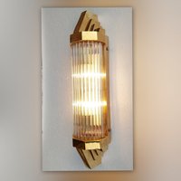 Wolkenkratzer Vintage Art Deco Licht Alte Lampe Wandlampen Vorrichtung Messing & Glasstab Schiff Antik von RoyalArtDecolighting