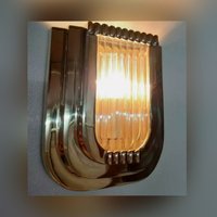 Wolkenkratzer Vintage Art Deco Licht Alte Lampe Wandlampen Vorrichtung Messing & Glasstab Schiff Antik von RoyalArtDecolighting