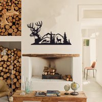 Hirschkopf Metall Wanddekoration, Hirsch Wandkunst, Natur Schlafzimmer Wand Dekor, Wohnzimmer Überbett Dekor von RoyalMetalWallArt