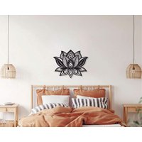 Lotus Wanddekoration Aus Metall, Lotusblume Mandala Wanddekoration, Yoga Überbettdekoration, Kunstwerk Für Wände, Modernes Wanddekor von RoyalMetalWallArt