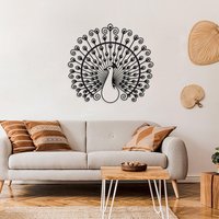 Pfau Metall Wanddekoration, Vogel Wandkunst, Schlafzimmer Wand Dekor, Wohnzimmer Überbett Dekor von RoyalMetalWallArt