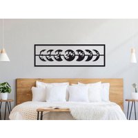 Phasen Des Mondes Metall Wanddekoration, Mond Wandkunst, Schlafzimmer Wand Dekor, Wohnzimmer Überbett Dekor, Metallschild von RoyalMetalWallArt