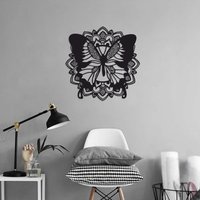 Schmetterling Mandala Wanddekoration, Wandkunst, Metall Wohnzimmer Wand Dekor, Überbett Dekor, Kunstwerk Für Wände, Kunst Dekor von RoyalMetalWallArt