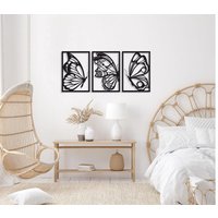 Schmetterling Metall Wandkunst, Natur Wand Dekor, Wohnzimmer Dekor, Überbett Kunstwerk Für Wände, Kunst, Line Art von RoyalMetalWallArt