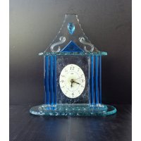 Virtime Brand Glas Tischuhr , Funktioniert Made in Italy, Höhe 30cm, Breite 26.5cm, Gewicht 1672Gr von RoyalVintageItalia