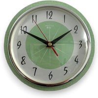 Meistverkaufte Royalexe Caravan Küchen Wanduhr Von Royale - Midcentury Modern Atomic Jetsons Retro Style in Jadeite Green von BYROYALEONETSY