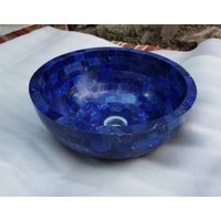 Blaues Lapis Lazuli Waschbecken/Handwaschbecken Aus Küchen Dekoration Produkte Steinwaschbecken von Royalhandicraftexpo