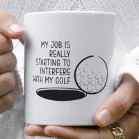 Mein Job Beginnt, Meine Golf-Tasse Zu Stören, Lustige Golf-Geschenke, Golfer-Tasse, Geschenk Für Golf-Liebhaber, Golf-Geschenk Ihn von RoyallyMuggedOff
