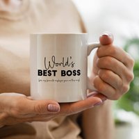Worlds Best Boss Tasse, Kaffeetasse, Lustiges Geschenk, Geschenkideen Für Männer Neuer Chef Geschenke Lustig, Geburtstagsgeschenk von RoyallyMuggedOff