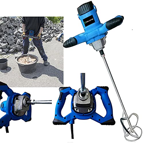 2600 W Handmixer Concrete Mixer, tragbar, Concrete Cement Mixer Adjustable 6 Speed Paint Mixer, 230 V Paddle Drill Mixer Stirring Tool für Mortar Grouts Paint Cement Plaster Plastering von Royalswill
