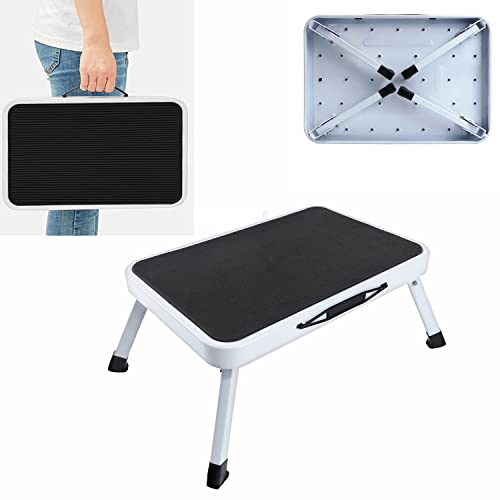 Mini Trittleiter - Tritthocker aus Stahl - Trittstufe Klappbar - Klapptritt mit rutschfeste Gummimatte - einstufige Leiter - Klapphocker für Küche, Badezimmer - Fußtritt Hocker - bis 150kg belastbar Mini Trittleiter - Tritthocker aus Stahl - Trittstufe Klappbar - Klapptritt mit rutschfeste Gummimatte - einstufige Leiter - Klapphocker für Küche, Badezimmer - Fußtritt Hocker - bis 150kg belastbar von Royalswill