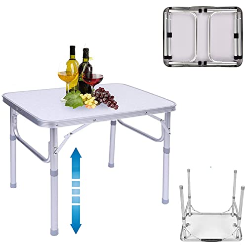 Tragbarer Campingtisch aus Aluminium, leicht, höhenverstellbar, für den Innenbereich, Küche, Zimmer, Computertisch, Outdoor, Garten, Picknick-Tisch für Grill, Picknick, Party, Bankett, L60 x B45 x von Royalswill