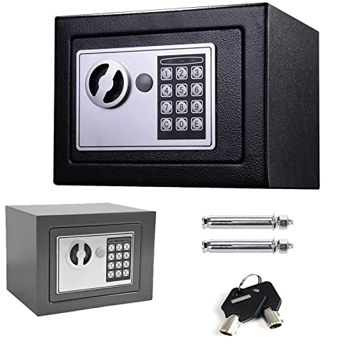 Tresor Klein Elektronisch Feuerfest Möbeltresor Wasserdicht Mit Triple Lock Core Und Notschlüssel Für Home Office Grau von Royalswill
