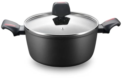 ROYALTY LINE, Schmortopf aus geschmiedetem Aluminium mit Marmorbeschichtung, kompatibel mit allen Herdarten, 20 cm, ideal für gesundes Kochen, Farbe Marmor Größe: 20 cm, Farbe: Marmor ROYALTY LINE, Schmortopf aus geschmiedetem Aluminium mit Marmorbeschichtung, kompatibel mit allen Herdarten, 20 cm, ideal für gesundes Kochen, Farbe Marmor Größe: 20 cm, Farbe: Marmor von ROYALTY LINE