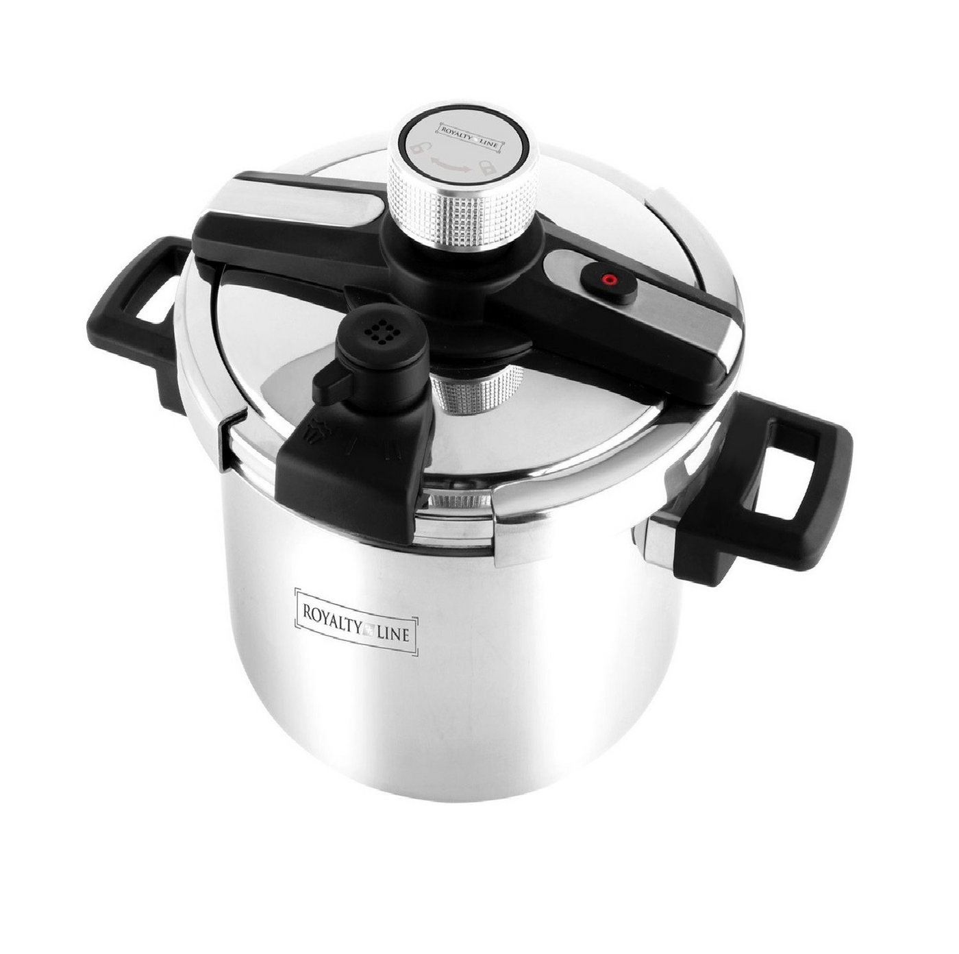 Royalty Line Schnellkochtopf Schnellkochtopf Dampfkochtopf Edelstahl Kochtopf 8 Liter ROYALTY LINE, Material: Edelstahl, Kunststoff Royalty Line Schnellkochtopf Schnellkochtopf Dampfkochtopf Edelstahl Kochtopf 8 Liter ROYALTY LINE, Material: Edelstahl, Kunststoff von Royalty Line