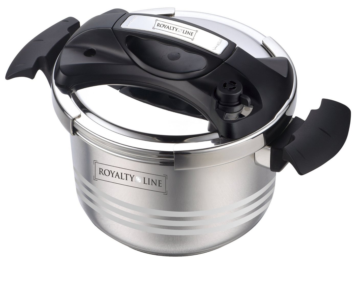 Royalty Line Schnellkochtopf Schnellkochtopf Dampfkochtopf Edelstahl Kochtopf 8L ROYALTY LINE, Material: Edelstahl, Kunststoff Royalty Line Schnellkochtopf Schnellkochtopf Dampfkochtopf Edelstahl Kochtopf 8L ROYALTY LINE, Material: Edelstahl, Kunststoff von Royalty Line