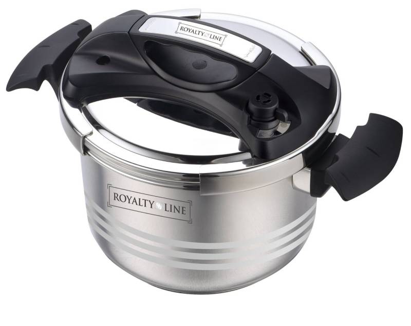 Royalty Line Schnellkochtopf Schnellkochtopf Dampfkochtopf Edelstahl Kochtopf 8L ROYALTY LINE, Material: Edelstahl, Kunststoff Royalty Line Schnellkochtopf Schnellkochtopf Dampfkochtopf Edelstahl Kochtopf 8L ROYALTY LINE, Material: Edelstahl, Kunststoff von Royalty Line