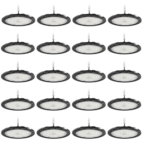 Led Ufo Industrielampe Strahler - High Bay Licht 6000k Ip65 Wasserdicht Hallenstrahler für Bibliotheken, Logistiklagern, Kühllagern (100W, 20 PACK) von Royana