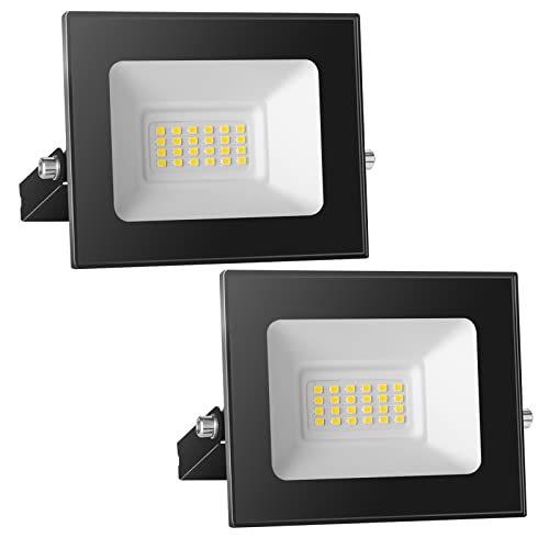 Royana 12V 20W LED Strahler Außen: IP65 Wasserdicht Kaltweiß LED Fluter Flutlicht für Garten,Garage, Hotel, Sportplatz(2Pack) von Royana