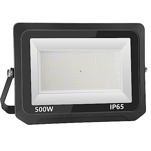 Royana 500W LED Strahler Außen, 50000LM Superhell LED Strahler, 6000K Kaltweiß LED Scheinwerfer Außen, IP65 Wasserfest LED Fluter Außenstrahler für Sportplatz, Garage,Garten,Hinterhof von Royana