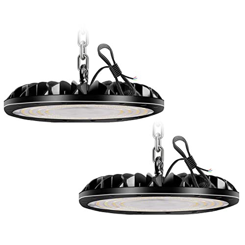 Royana Led Ufo 200w Industrielampe Strahler - 6000k Werkstatt Industrieleuchte Dimmbar für Bibliotheken, Logistiklagern, Kühllagern und anderen Orten passend (200W, 2 PACK) von Royana