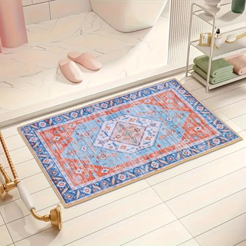 Waschbare Fußmatte für den Innenbereich, Boho-Stil, kleine Teppiche, 50,8 x 81,3 cm, Gummi-Rückseite, Bodenmatte, Teppich, niedriges Profil, rutschfest, schmutzabsorbierend, Fußmatten für Waschbare Fußmatte für den Innenbereich, Boho-Stil, kleine Teppiche, 50,8 x 81,3 cm, Gummi-Rückseite, Bodenmatte, Teppich, niedriges Profil, rutschfest, schmutzabsorbierend, Fußmatten für von Royannie