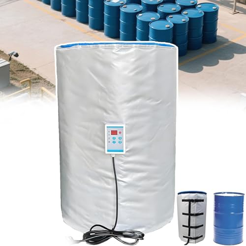 RoyceBee 2000W Heizmatte für IBC-Tanks und Ölfässer - mit Einstellbarem Thermostat (0-120°C) und Abnehmbarer Silikon-Isolierhülle, Geeignet für 200L Behälter Gray von RoyceBee