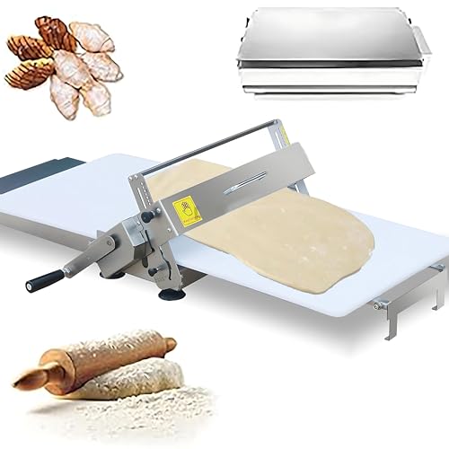 RoyceBee Handbetriebene Teigausrollmaschine Faltbar – Präzisions-Teigwalzer für Hauchdünnen Blätterteig, Fluffige Croissants & Elastischen Pizzateig – Einfache Handhabung Width15.74in von RoyceBee