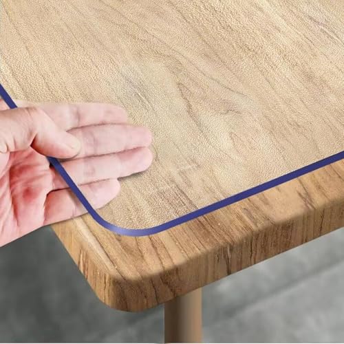 Royhom Tischfolie Transparent, Durchsichtige Tischdecke 40x80 cm, Glasklar Folie Tischschutz Wasserdicht PVC Tischauflage Transparent, Blasenfrei, Nicht Glänzt, Mattiert Klare von Royhom