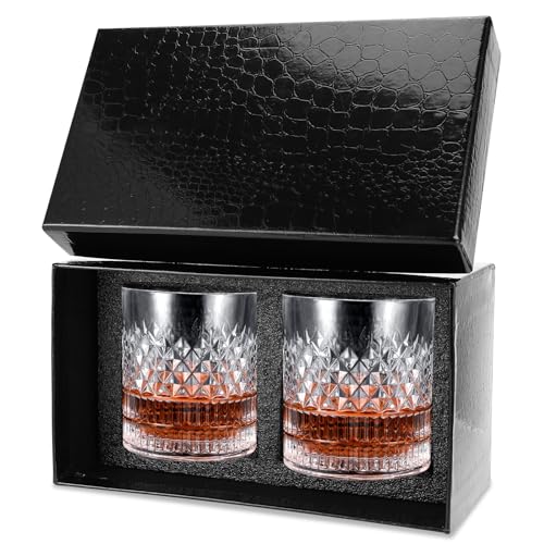 Royouzi Whisky Gläser Set2 StüCk Whisky GläSer WhiskygläSer Set 2 * 330ml WhiskygläSer Whisky Geschenkset Personalisiertes Weinglas FüR MäNner Geschenke FüR Whiskey Liebhaber Zum Geburtstag von Royouzi