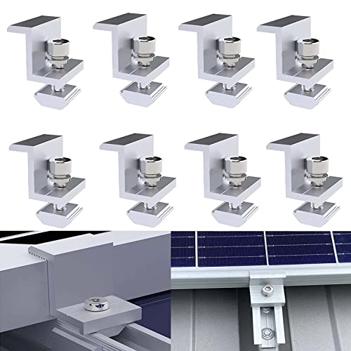 Solarmodul Halterung, Halter Solarpanel, Solar Panel Z Halterungen Sind Verstellbar, Befestigung Solarmodul Für Solarpanel, Für Modulhöhe 30 mm, mit Muttern Und Schrauben (8PCS) von Royouzi