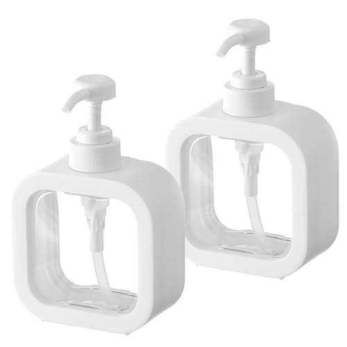 Roysmart 2 Pcs Seifenspender Set, Duschgelspender, 300ml Durchsichtig Soap Dispenser Pumpspender für Dusche Klarem Kunststoff Shampoo Flaschen, Soap Duschgel Spüli Spender von Roysmart