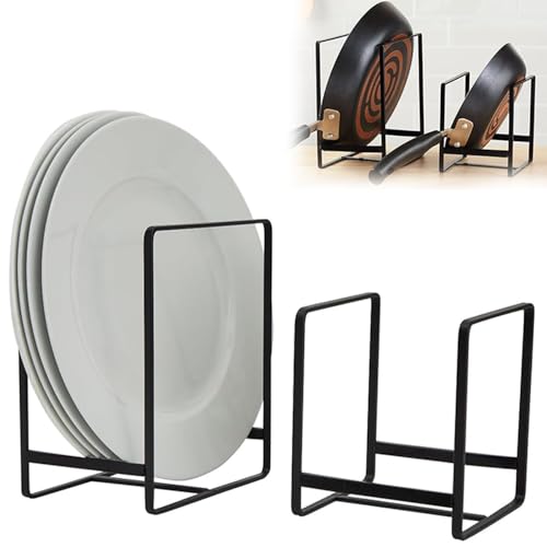 Roysmart 3 Stück Tellerständer, Tellerhalter Ständer, Metall-Geschirr-Organizer, Metall Tellerhalter, Multifunktion Organizer Geeignet für Küchenschrank Aufbewahrungsplatten Geschirr & Topfdeckel von Roysmart