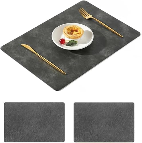 Roysmart Platzsets 2er Set, 44.5 x 30 cm rutschfest Abwaschbar Tischsets, PVC Tischmatte Hitzebeständig Platzdeckchen, Platz-Matten für Küche Speisetisch Roysmart Platzsets 2er Set, 44.5 x 30 cm rutschfest Abwaschbar Tischsets, PVC Tischmatte Hitzebeständig Platzdeckchen, Platz-Matten für Küche Speisetisch von Roysmart