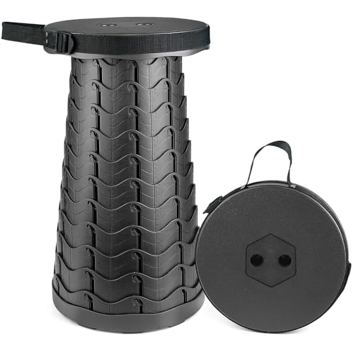 Roysmart Tragbarer Klapphocker, Mini Teleskophocker, Faltbarer Hocker, Campinghocker oder Angelhocker, Leichte Campinghocker,Teleskop Hocker für Outdoor Camping Angeln BBQ - Schwarz Roysmart Tragbarer Klapphocker, Mini Teleskophocker, Faltbarer Hocker, Campinghocker oder Angelhocker, Leichte Campinghocker,Teleskop Hocker für Outdoor Camping Angeln BBQ - Schwarz von Roysmart