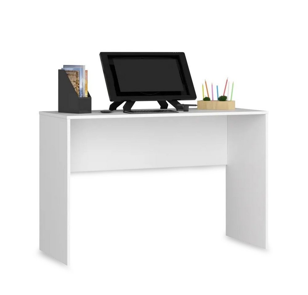 Roysson Home Computertisch Freistehender Schreibtisch 120x50x79cm Arbeitstisch EROS: Weiß (1 Schreibtisch) von Roysson Home