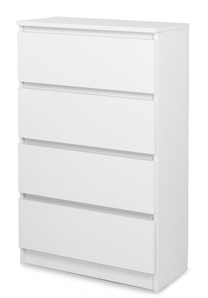 Roysson Home Kommode mit 4 Schubladen 70cm: Weiß von Roysson Home
