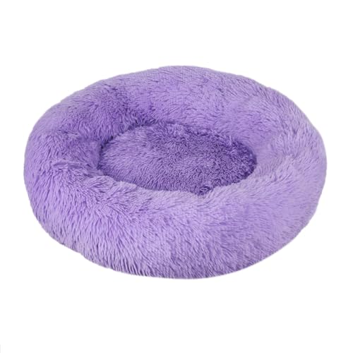 Rozhuhro Katzenbett Hundebett Sofa Donut-Zwinger, warmes rundes Haustierbett Plüsch, weiche beruhigende Betten Plüsch mit Rutschfester Unterseite, für Welpen Kätzchen kleine Haustiere,Lila,110CM Rozhuhro Katzenbett Hundebett Sofa Donut-Zwinger, warmes rundes Haustierbett Plüsch, weiche beruhigende Betten Plüsch mit Rutschfester Unterseite, für Welpen Kätzchen kleine Haustiere,Lila,110CM von Rozhuhro