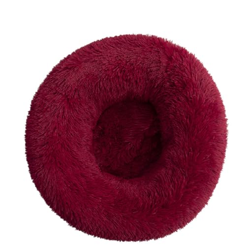 Rozhuhro Katzenbett Hundebett Sofa Donut-Zwinger, warmes rundes Haustierbett Plüsch, weiche beruhigende Betten Plüsch mit Rutschfester Unterseite, für Welpen Kätzchen kleine Haustiere,Rot,120CM Rozhuhro Katzenbett Hundebett Sofa Donut-Zwinger, warmes rundes Haustierbett Plüsch, weiche beruhigende Betten Plüsch mit Rutschfester Unterseite, für Welpen Kätzchen kleine Haustiere,Rot,120CM von Rozhuhro