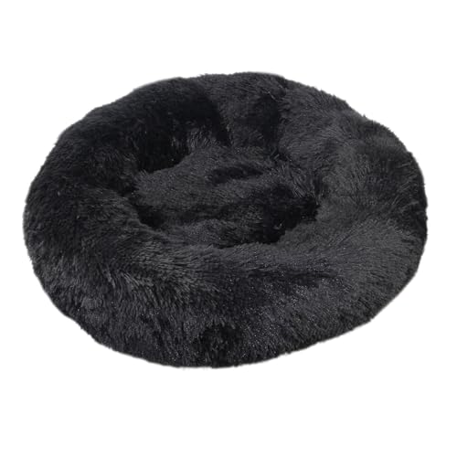 Rozhuhro Katzenbett Hundebett Sofa Donut-Zwinger, warmes rundes Haustierbett Plüsch, weiche beruhigende Betten mit Rutschfester Unterseite, für Welpen Kätzchen kleine Haustiere,Schwarz,60CM Rozhuhro Katzenbett Hundebett Sofa Donut-Zwinger, warmes rundes Haustierbett Plüsch, weiche beruhigende Betten mit Rutschfester Unterseite, für Welpen Kätzchen kleine Haustiere,Schwarz,60CM von Rozhuhro