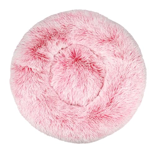 Rozhuhro Katzenbett Hundebett Weiches Langes Plüsch Rundes Haustierbett, Warmes Beruhigendes Hundebett Flauschiges Plüsch-Haustiersofa, Gemütliche Matratze Plüsch-Haustierkissen,Rosa,60CM Rozhuhro Katzenbett Hundebett Weiches Langes Plüsch Rundes Haustierbett, Warmes Beruhigendes Hundebett Flauschiges Plüsch-Haustiersofa, Gemütliche Matratze Plüsch-Haustierkissen,Rosa,60CM von Rozhuhro