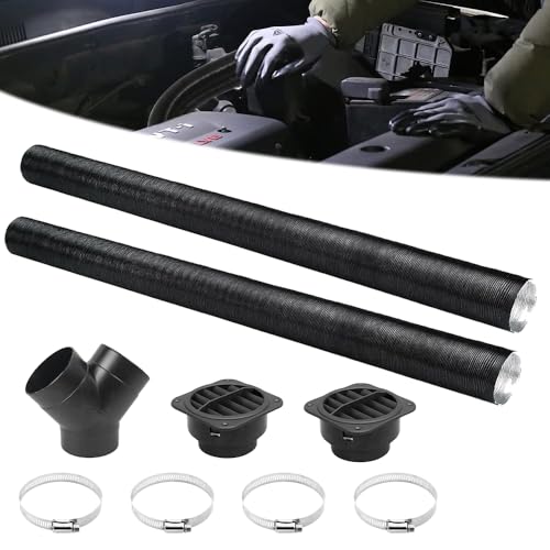 75mm Auto Heizung Rohr Kanal, Diesel Standheizung Zubehör, V-Rohr-Set Heizrohr Autoluftheizer Zubehör, Warmluftauslass Entlüftungsschlauch Clips Set, für Standheizung Luftheizung Dieselheizung von Rppiup