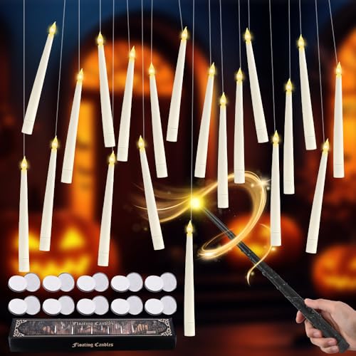 Rppiup 20 Stück Schwebende Kerzen Mit Zauberstab Fernbedienung, Flammenlose Led Kerzen, Floating Candles, Fliegende Kerzen, Schwebende Led Kerzen Für Halloween Hochzeit Party Weihnachten Dekoration Rppiup 20 Stück Schwebende Kerzen Mit Zauberstab Fernbedienung, Flammenlose Led Kerzen, Floating Candles, Fliegende Kerzen, Schwebende Led Kerzen Für Halloween Hochzeit Party Weihnachten Dekoration von Rppiup