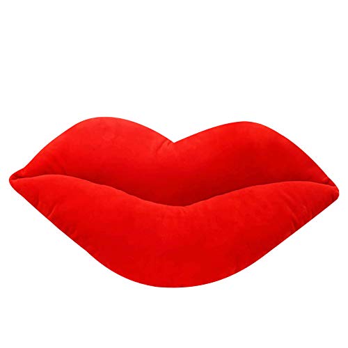 Rpporm Big Lips Toys Pillow Day Lips Lips Sexy Roter Geschenk-Kissenbezug zum Valentinstag Dekokissen Flauschig von Rpporm