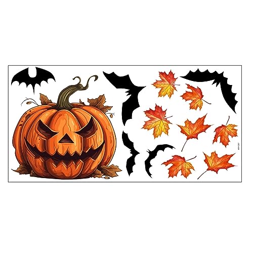 Halloween-Aufkleber, Glasfenster, Fenster, Halloween-Dekoration, Wandaufkleber Briefkasten Beschriftung Aufkleber Zeitung (Orange, One Size) von Rpporm