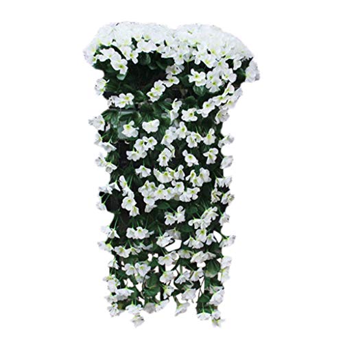 Rpporm Blumen Orchideerkorb Blumen Seide Wall Garland Violettblumen Rebe hängend gefälschte künstliche Wisteria hängende Wohneinrichtung Kunstblumen Balkon Topf von Rpporm