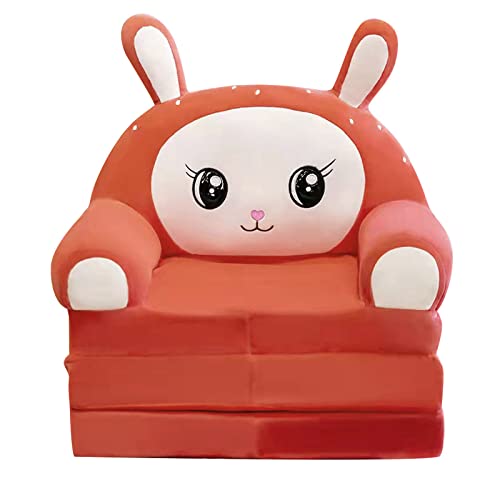 Rpporm Faltbarer Kinder-KinderSofa-Rückenlehen-Sessel 2 in 1 Faltbarer Kinder-Sofa-Sessel Cute Comic Lazy Sofa-Kinder flip up Sofa-Bett für Wohnzimmer Extra Große Kissen Weich von Rpporm